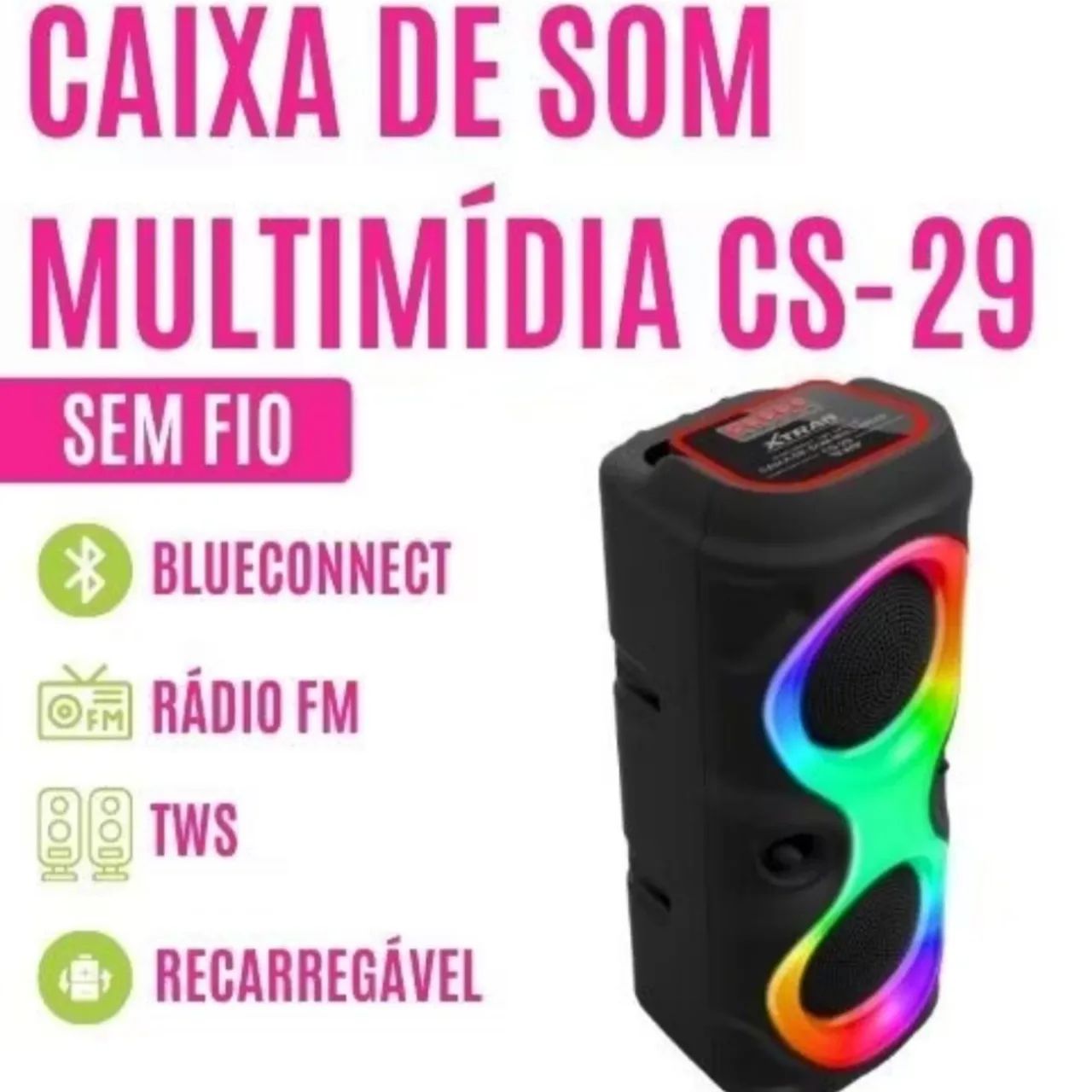 caixa de som potente RGB nova  - Foto 3
