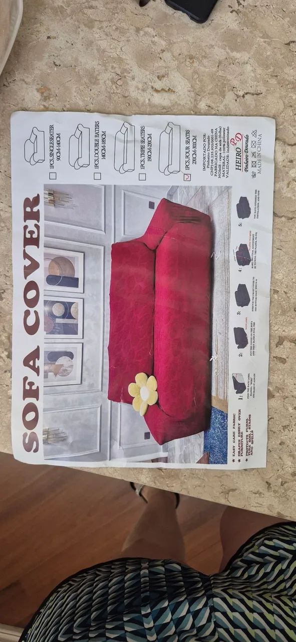 Capa para sofa 4 lugares NOVA
