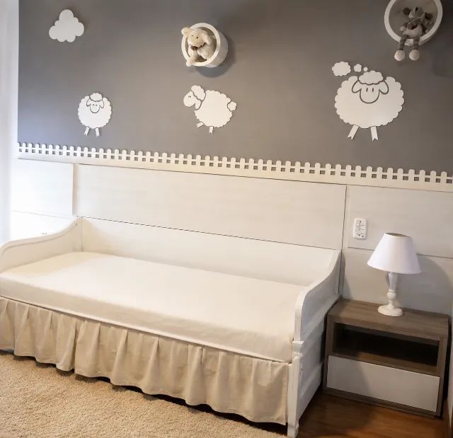Berço e Cama babá Provençal em madeira maciça - Foto 5