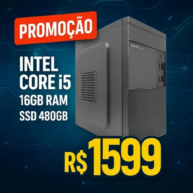 Computador Intel Core i5 16GB Ram SSD 480GB Novo - Loja Coimbra Computadores 