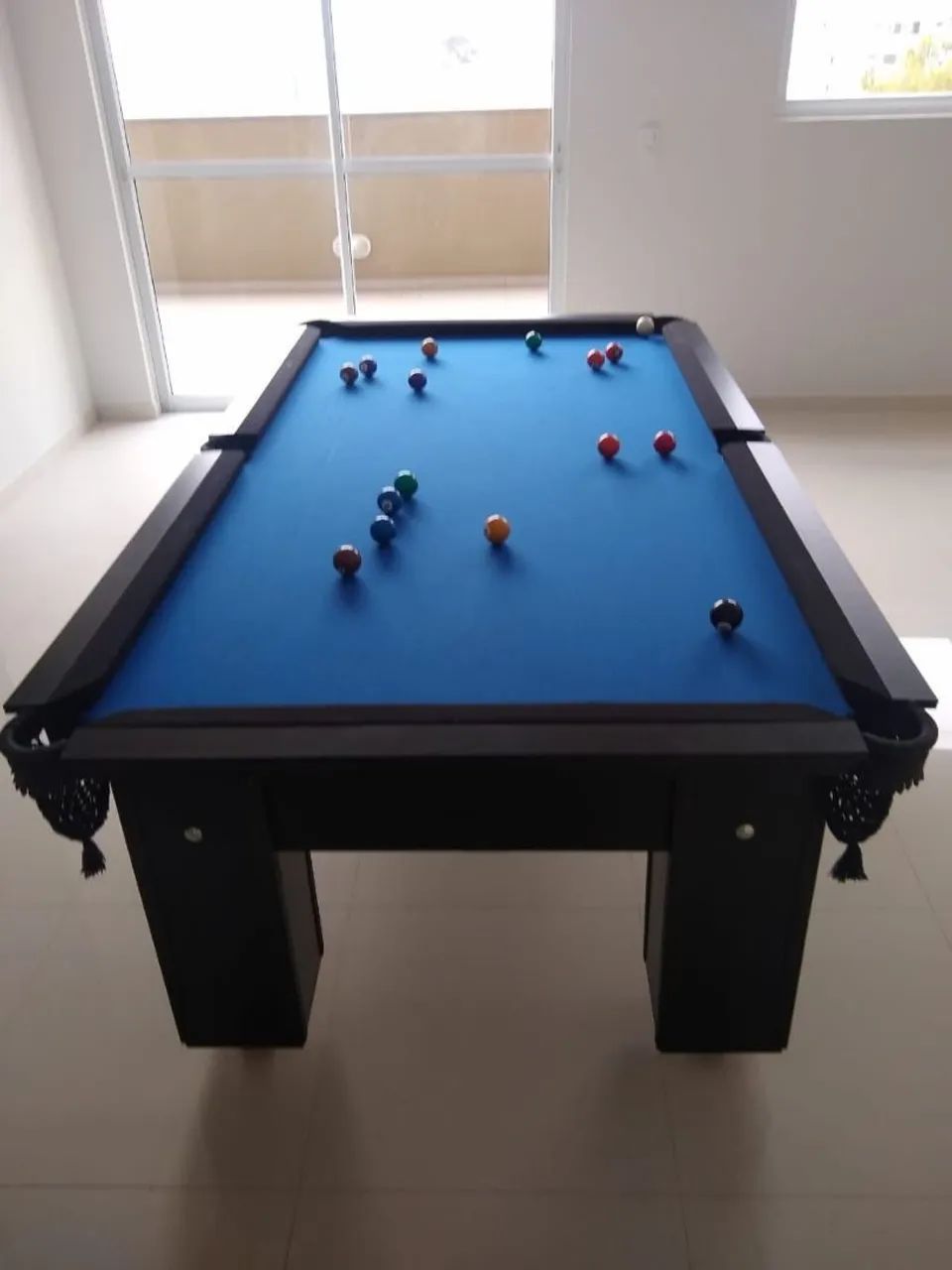 Mesa de Bilhar 2,25 x 1,25 Com Caçapa de Redes Modelo TBP6598 - Foto 5
