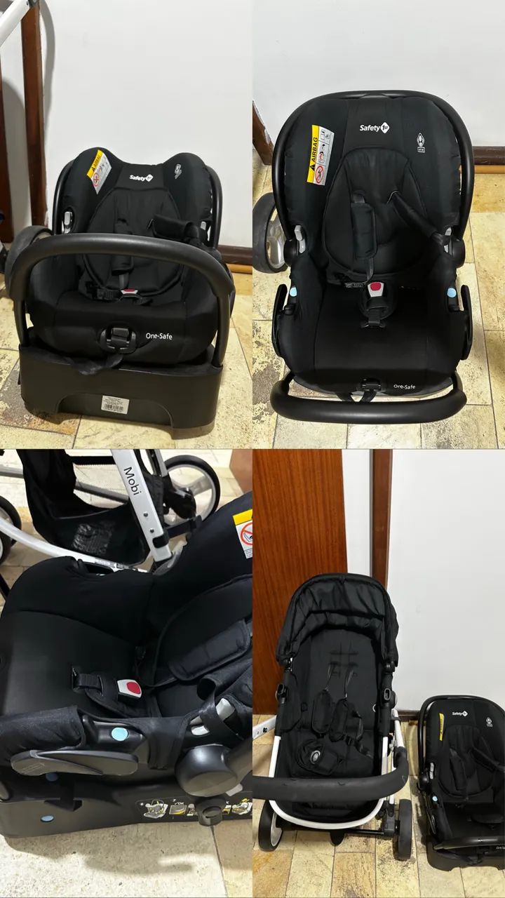 Vendo carrinho de bebê e bebê conforto impecáveis 