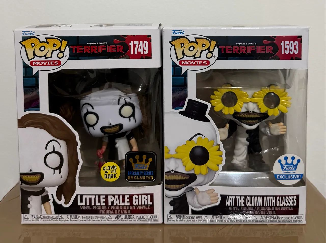 Funkos Art the clown e little pale girl Terrifier