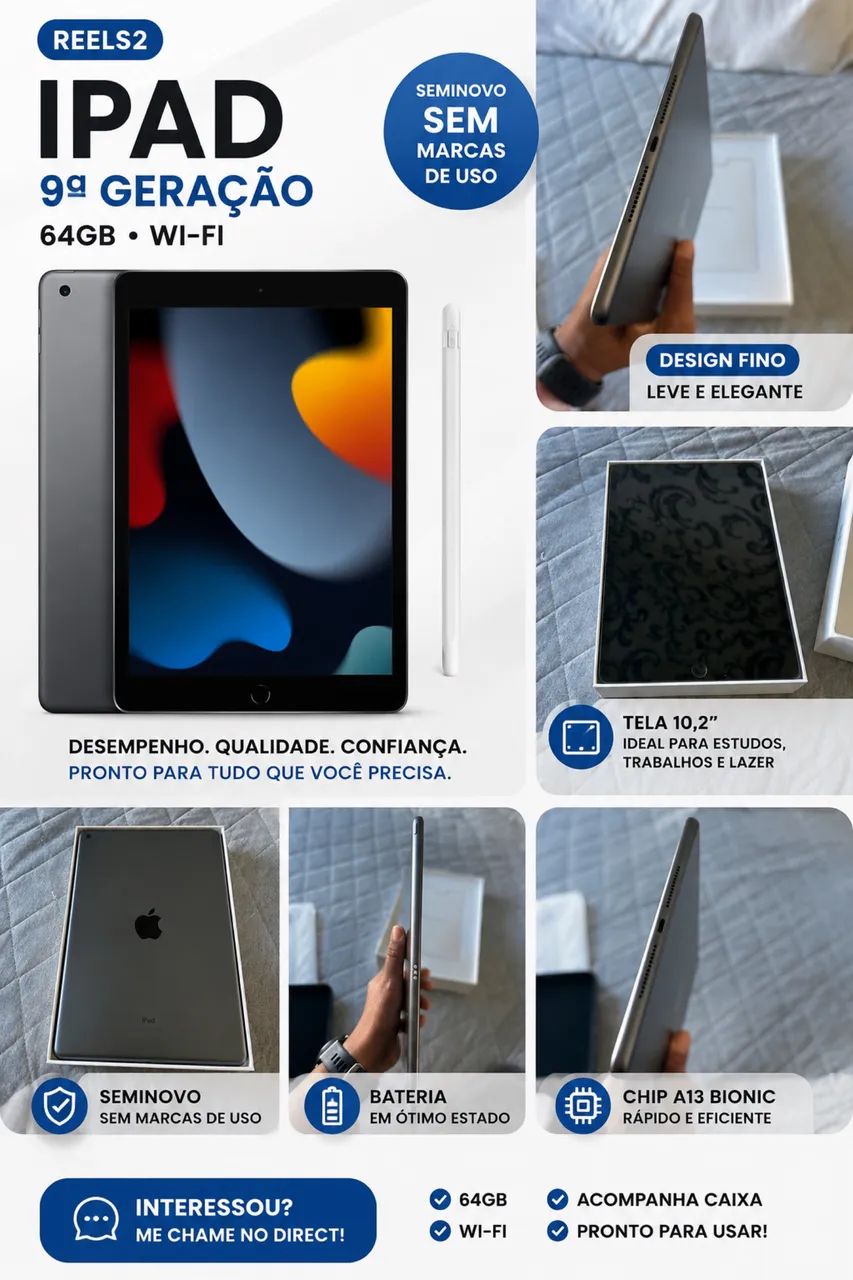 iPad 9 geração seminovo
