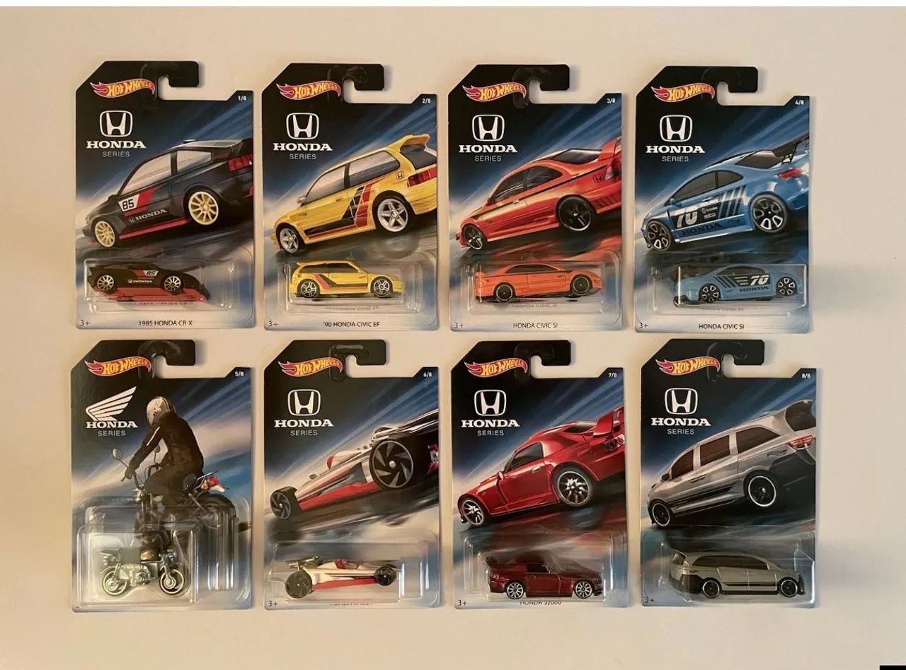 Set Hot Wheels 2018 Honda Series Complete set 8 miniaturas 