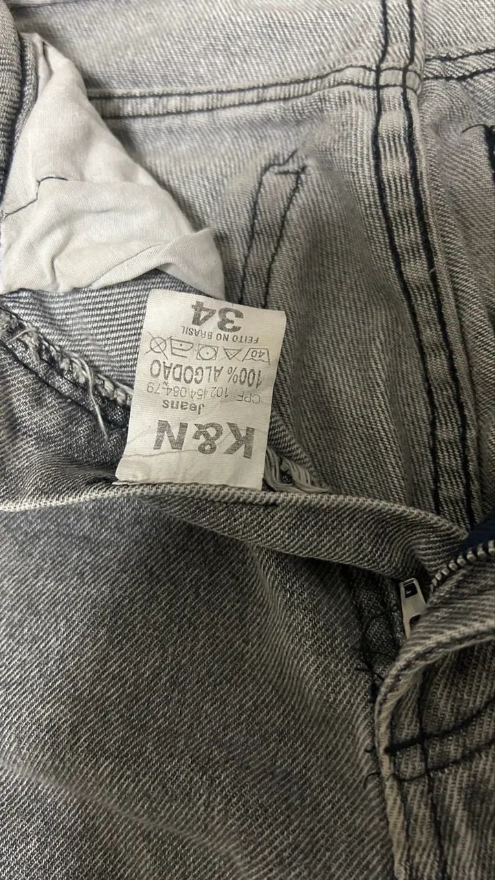 Calça Jeans Cinza Tam 34  - Foto 2