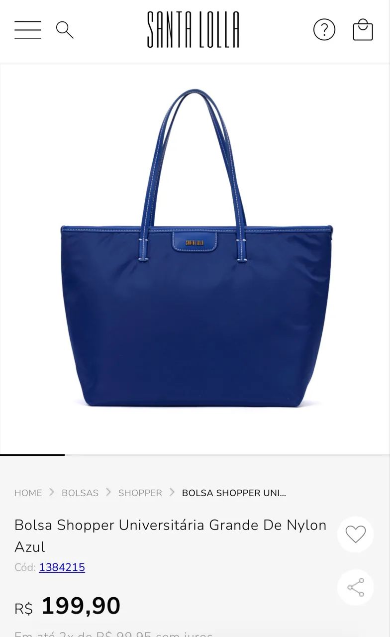 Bolsa Santa Lolla NOVA - De R$199,90 por R$99,00 - Foto 3