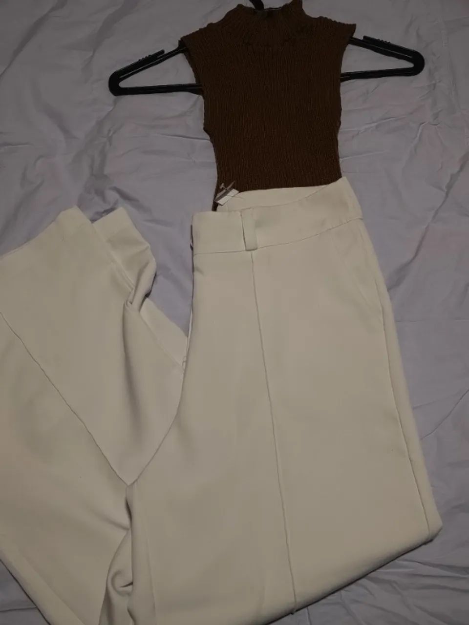 Calça Pantalona branca 