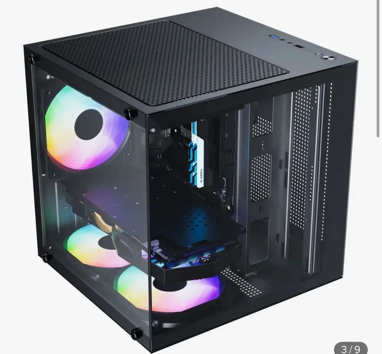 Vendo Gabinete com 5 fans RGB - Foto 3