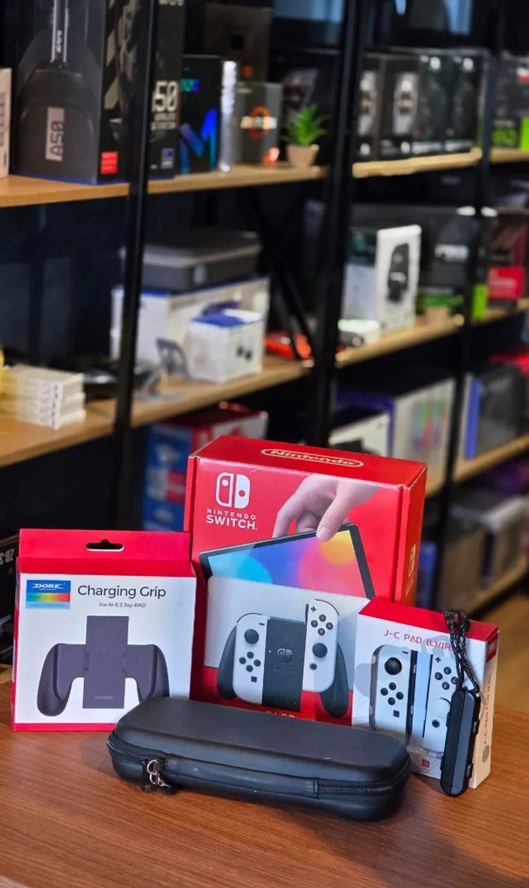 Nintendo Switch Oled Desbloqueado + Acessórios - Foto 5