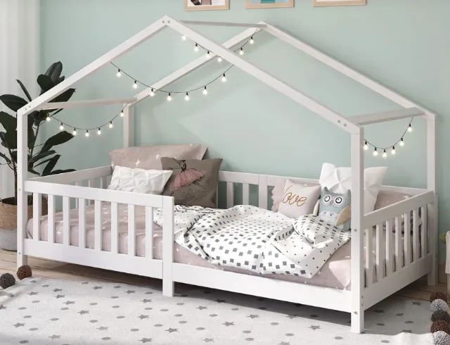 Cama Infantil Madeira Maciça Casa