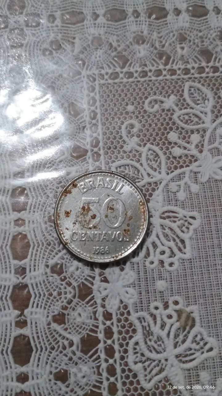 Moeda 50 centavos 1986