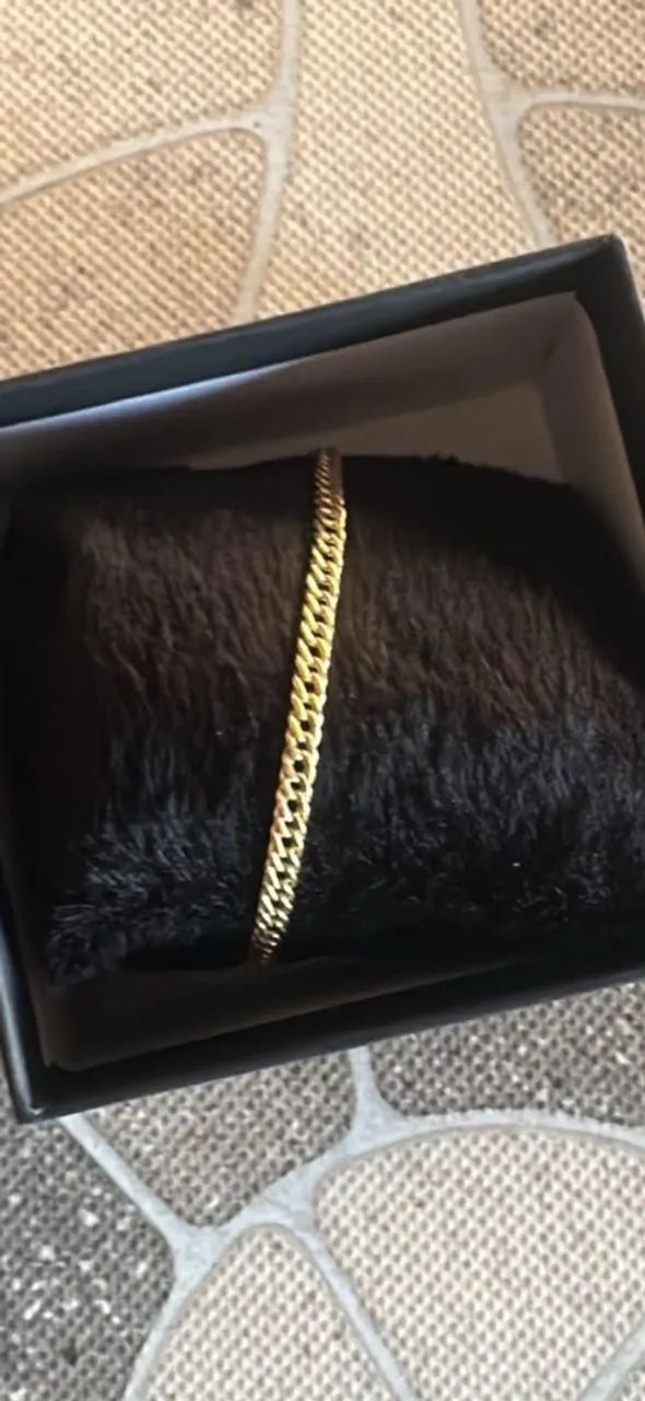Pulseira grummet duplo de ouro 18k - Foto 3