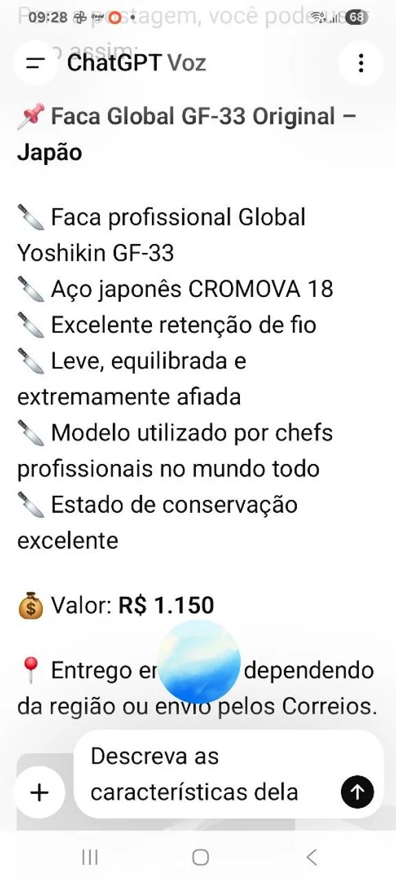 Faca global GF 33 - original - Foto 2