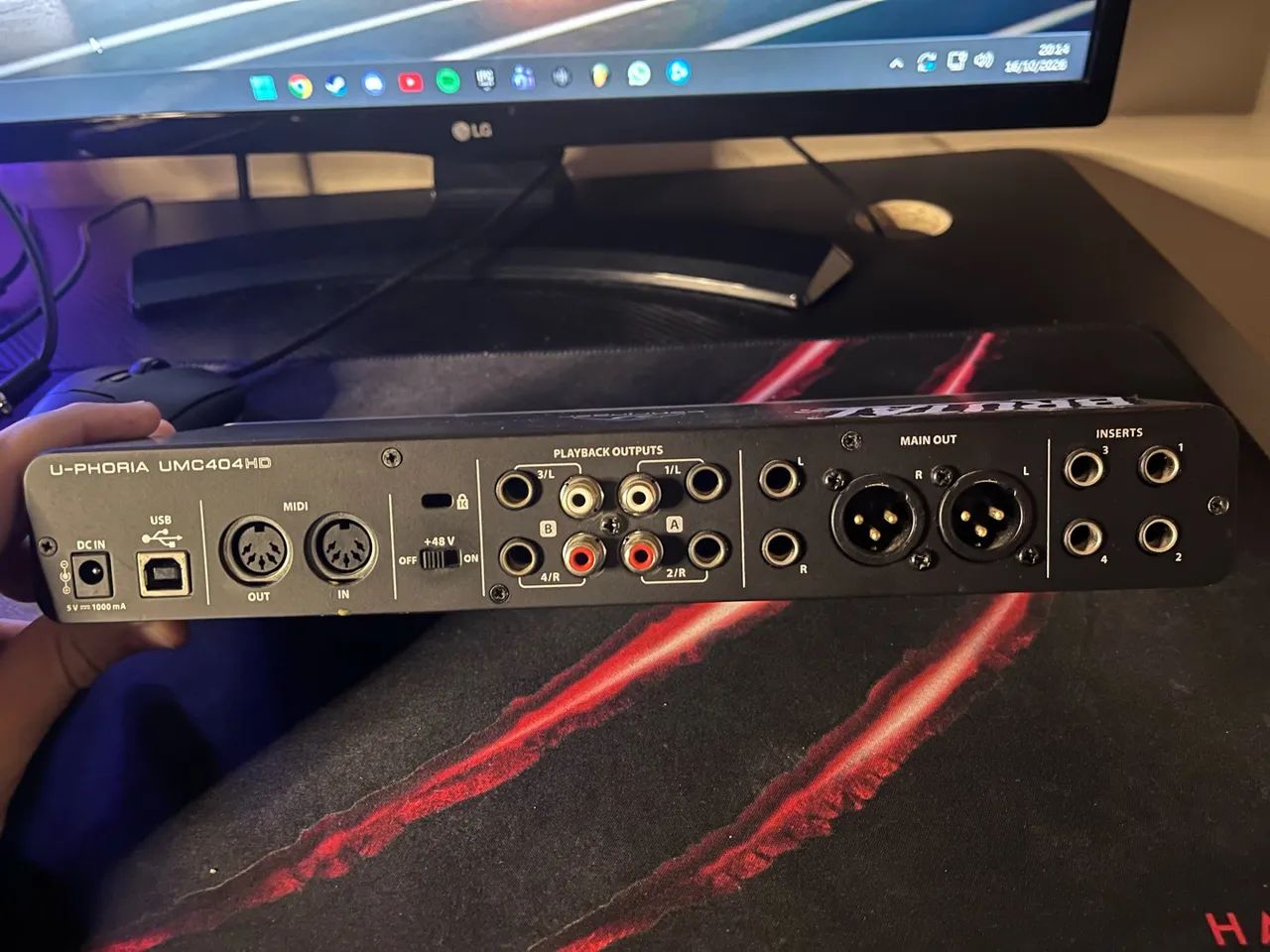 Interface de estúdio behringer UMC404HD 4 canais  - Foto 3