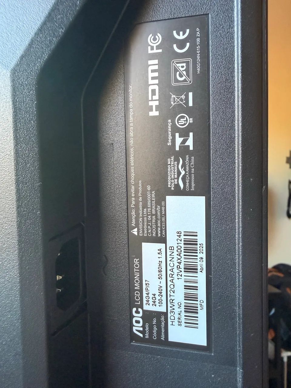 Monitor AOC Gaming 180hz - 24 polegadas - Foto 2