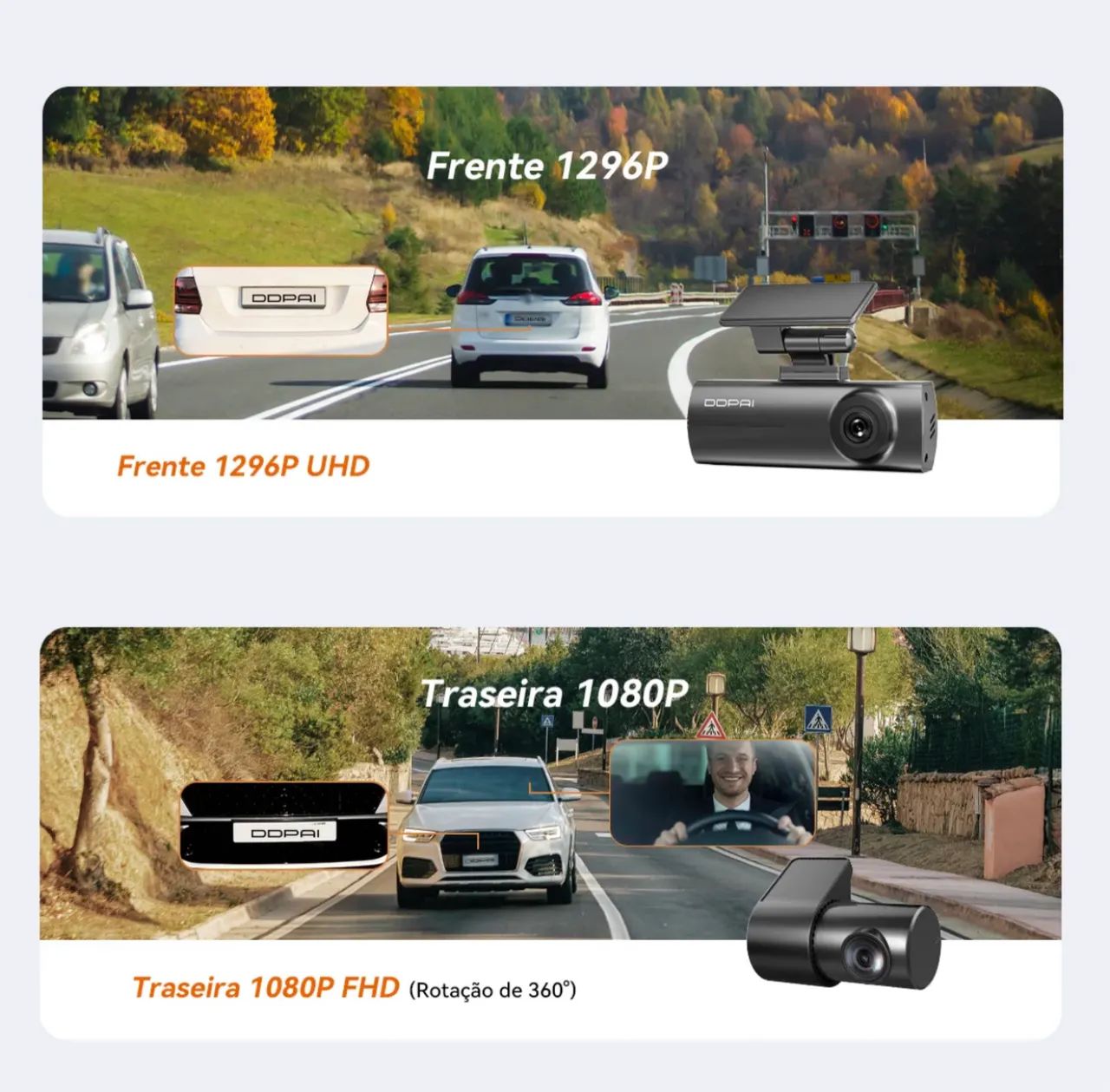 Câmera vehicular dupla DDPAI N1 - Foto 4