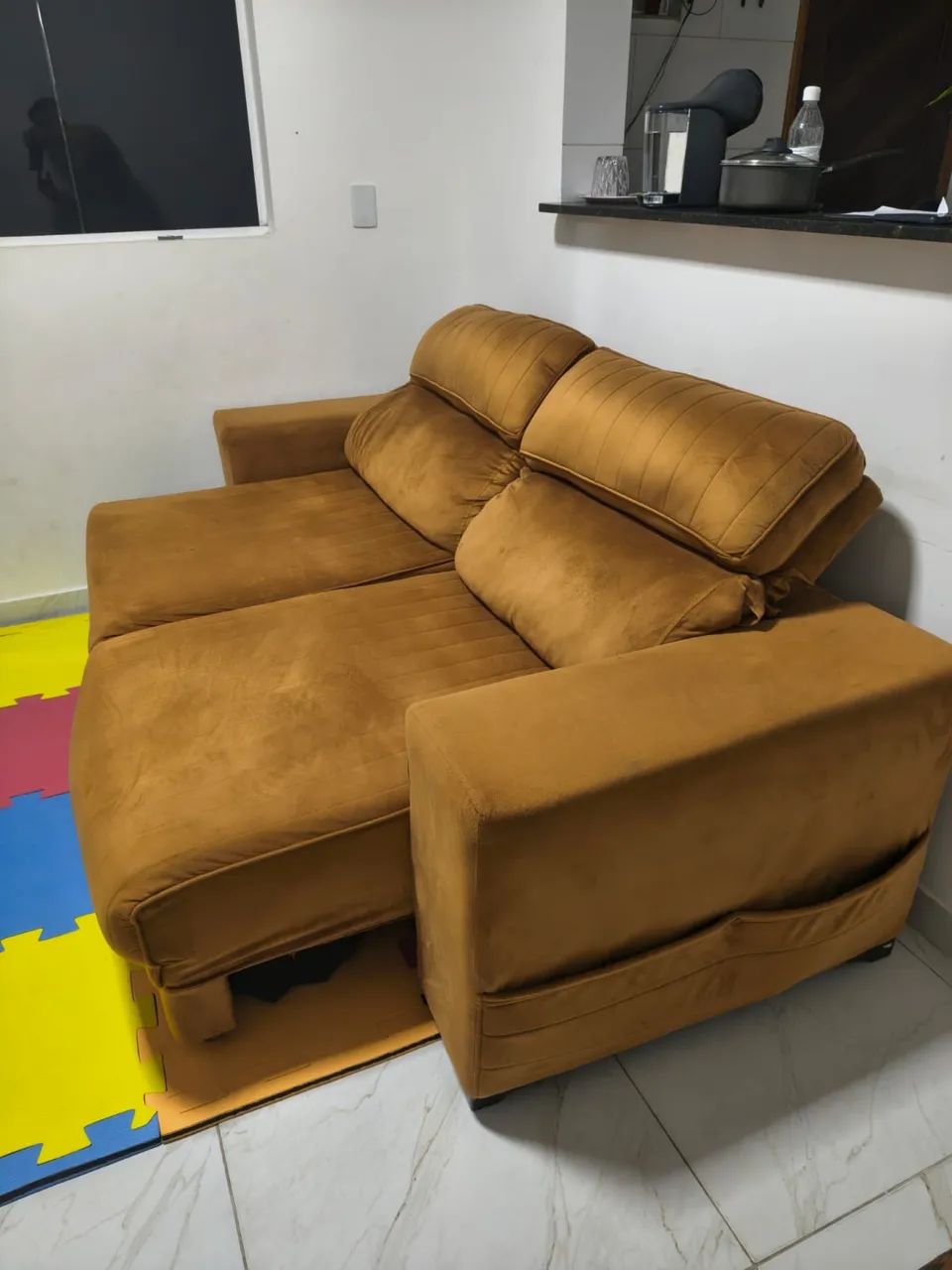 Sofá retrátil e reclinável (seminovo)  - Foto 5