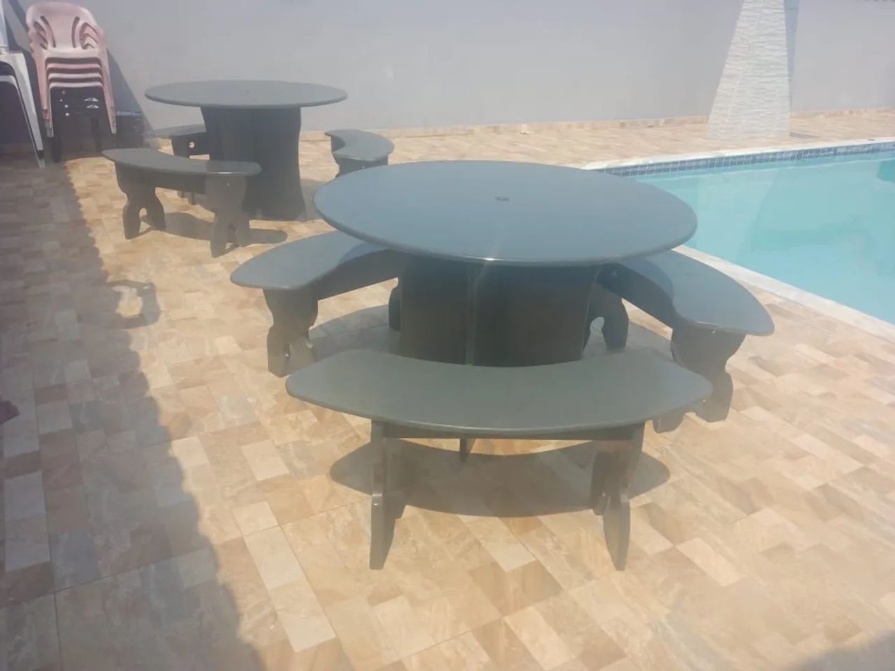 Mesa de área externa em pedra ardósia  - Foto 2