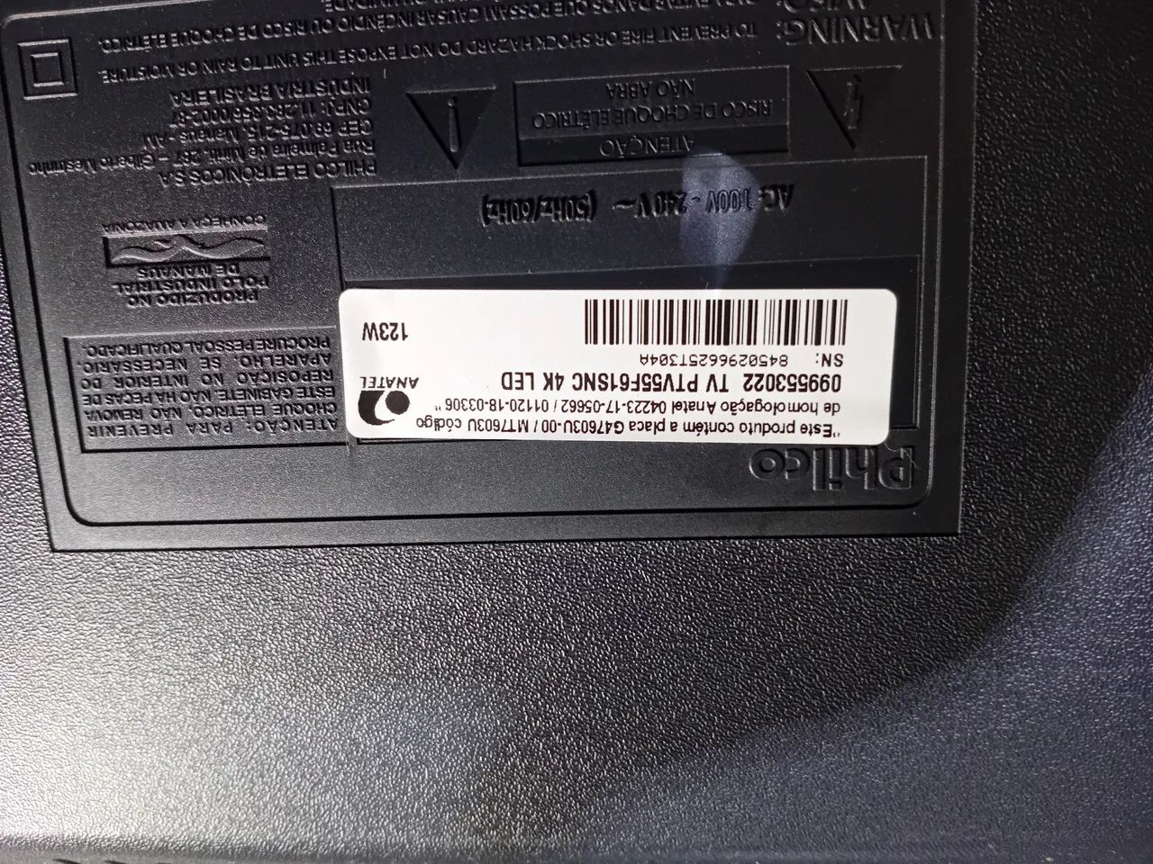 Tv philco 55 polegadas com a tela quebrada 