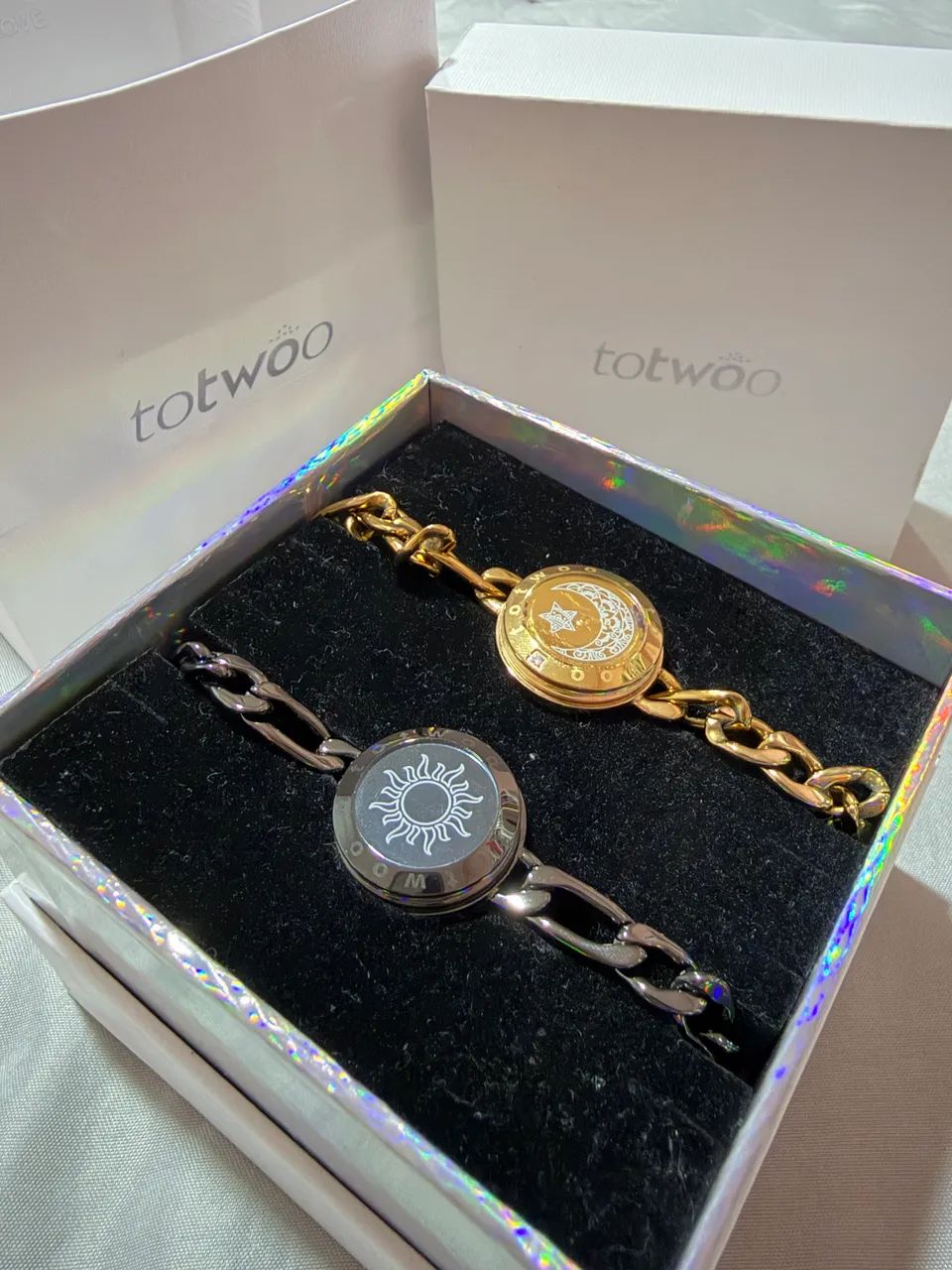 Totwoo pulseiras de toque de longa distância! Ideal para presentear!