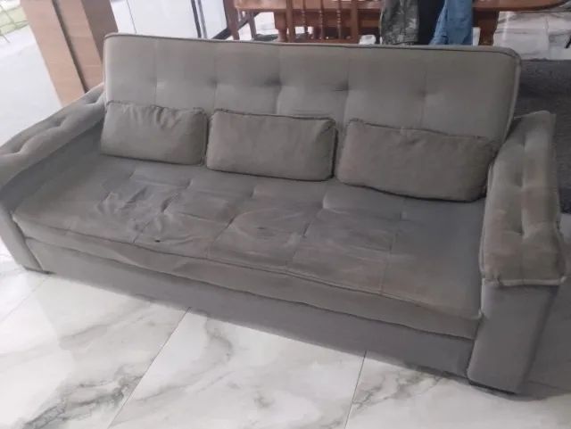 Sofá Cama retrátil Cinza