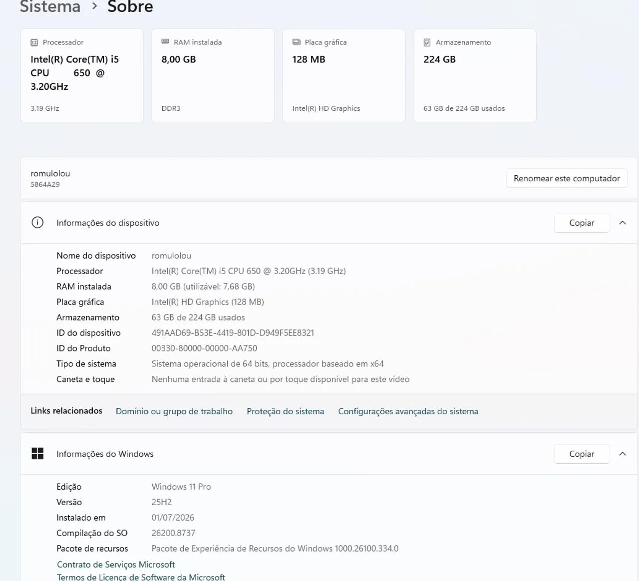 Desktop Lenovo Thinkcentre i5 8gb RAM SSD 224gb - Foto 3