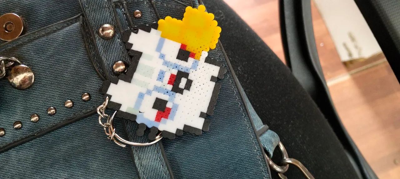 Chaveiro personalizado hama beads