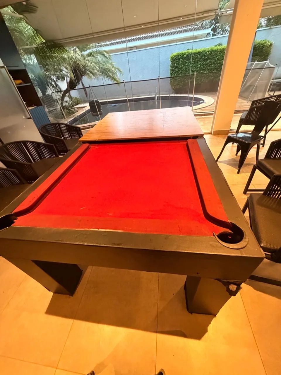 Mesa de sinuca e jantar 220x120 tampo em pedra - Foto 3