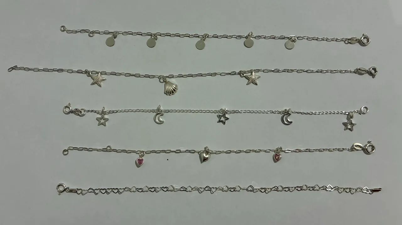 5 Pulseiras Prata 925 - Foto 2