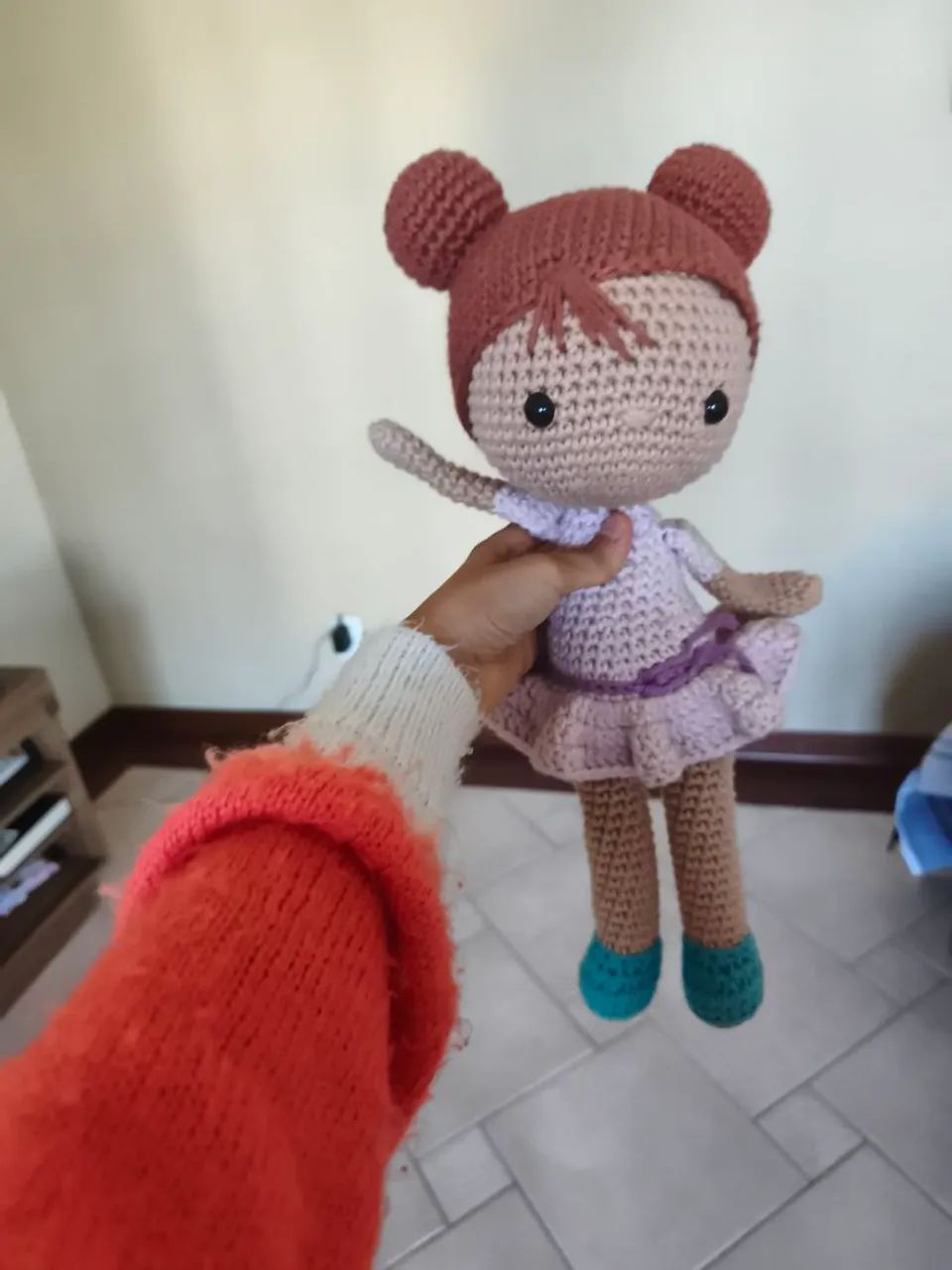 Kit bonecas de amigurumi e pano  - Foto 3