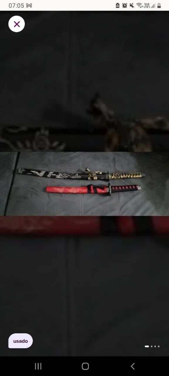 Katana +Tanto (decoração)