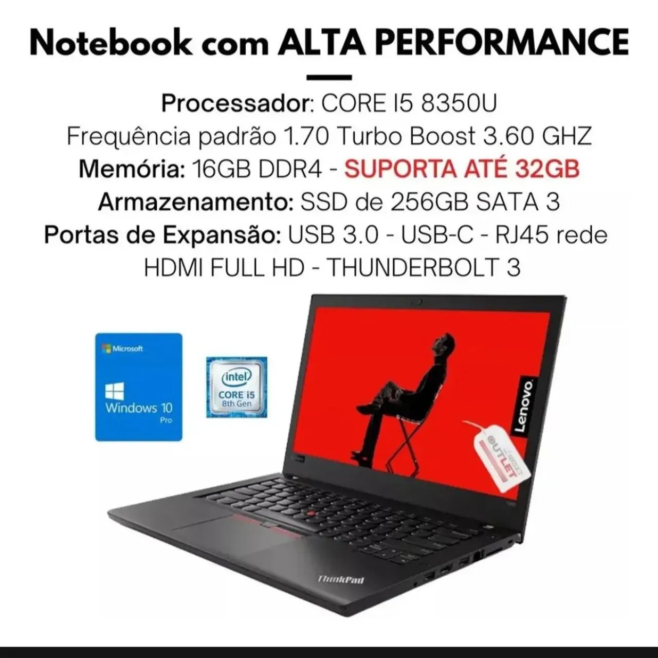 Notebook Lenovo t480 - Foto 3