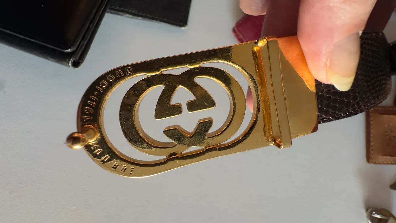 Cinto Gucci 100% original raríssimo em couro de cobra  - Foto 4