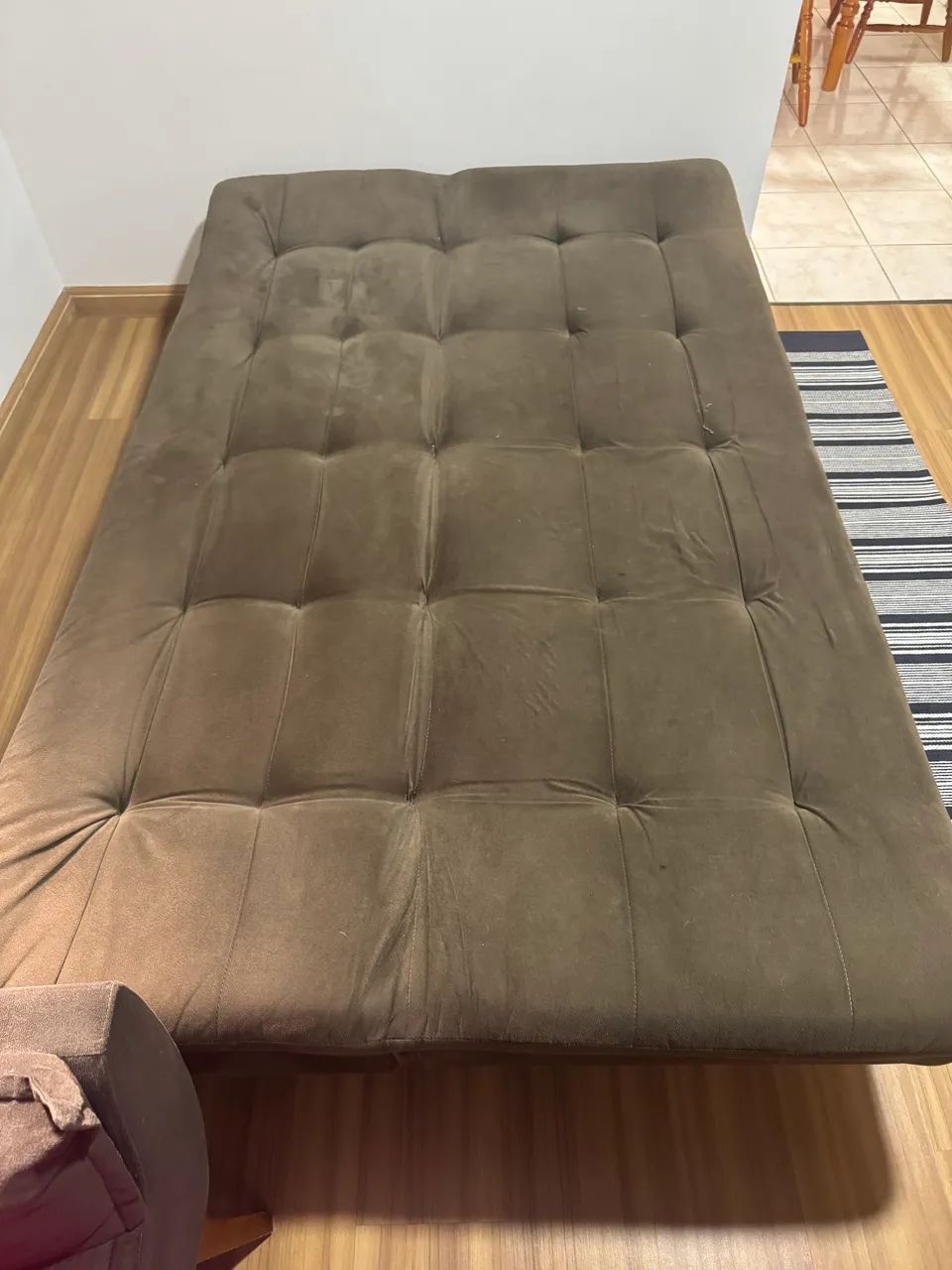 Sofá cama retrátil Marrom  - Foto 4