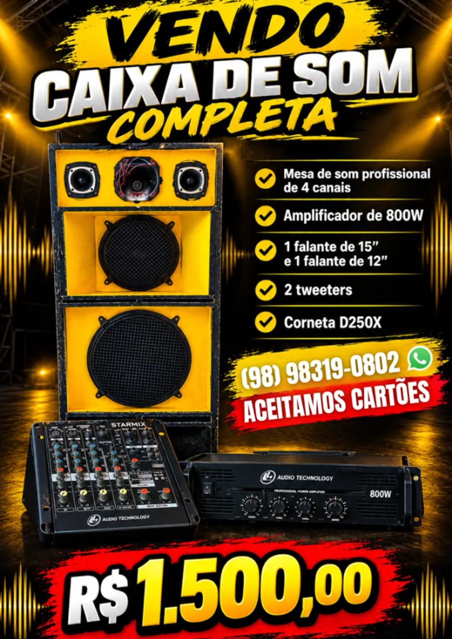 CAIXA DE SOM COMPLETA