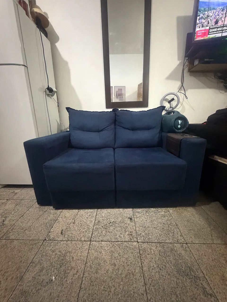 Sofá inclinável azul ZERADO  - Foto 3