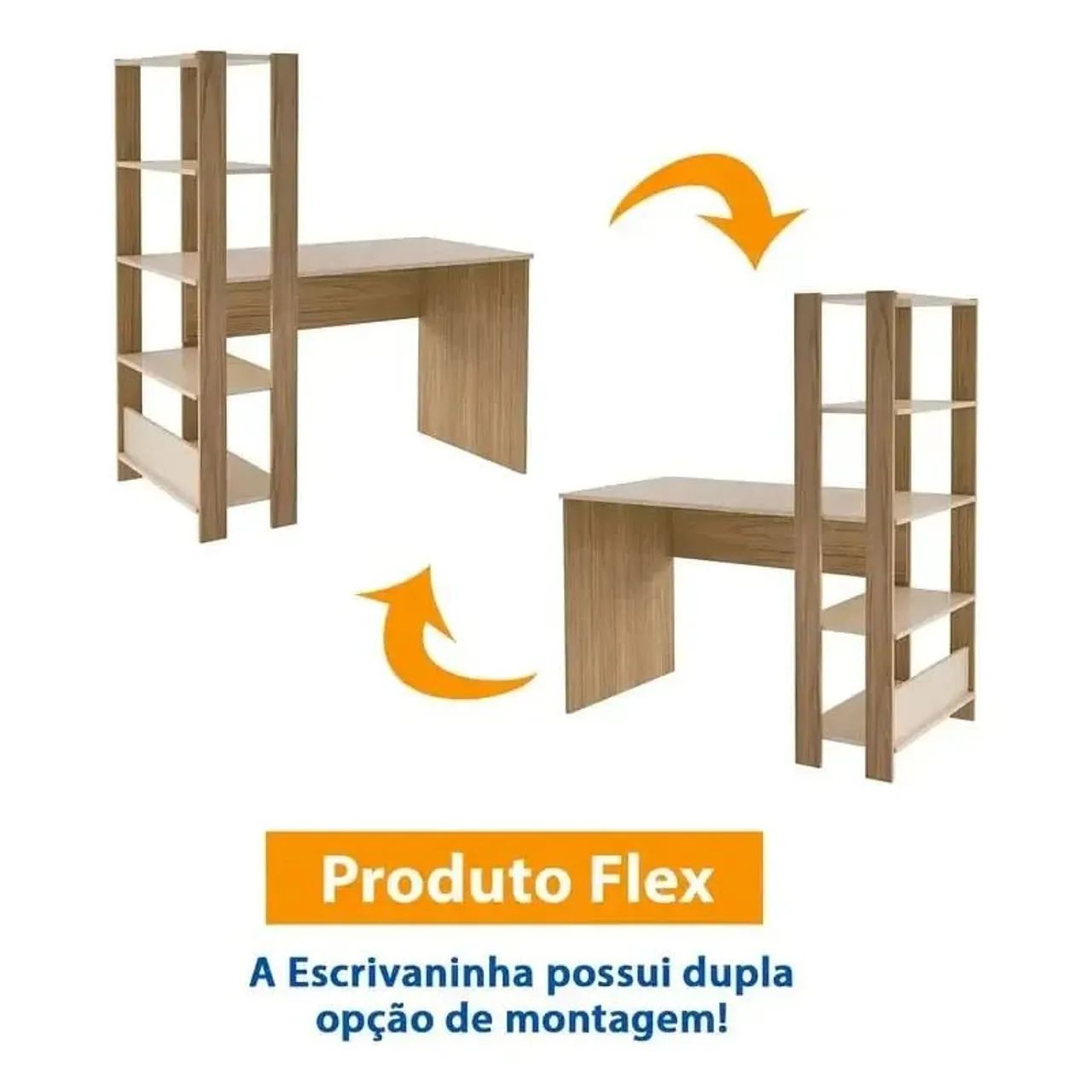 Escrivaninha Marta nova com prateleiras  - Foto 5
