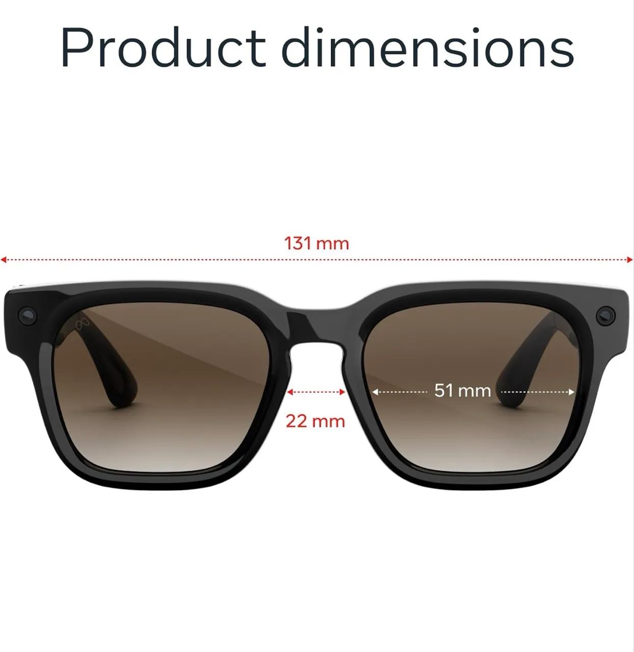Óculos Meta com IA e Câmera, Modelo Fury, Preto, Lentes Gradientes Marrons - Foto 3