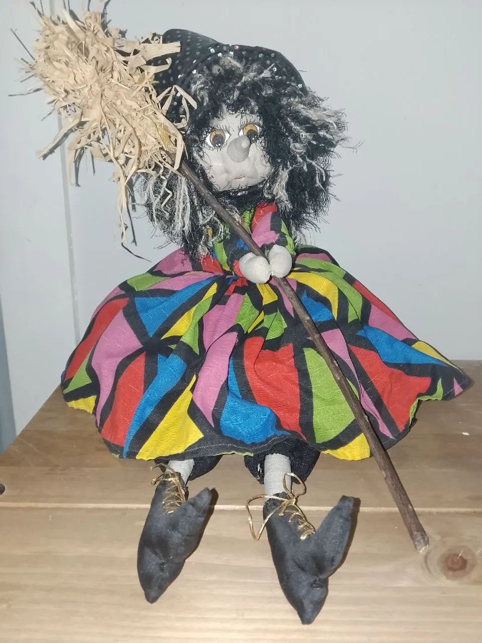 Boneca artesanal de pano (bruxa) - Foto 3