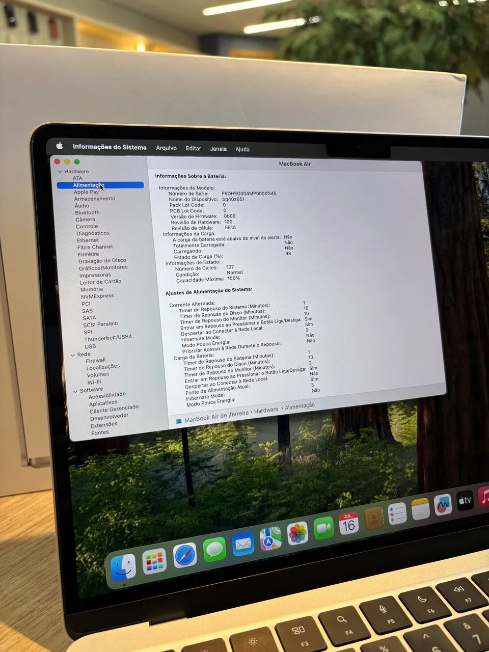 MacBook Air M4 512/16GB Prata 13 Polegadas - Seminovo - Foto 4