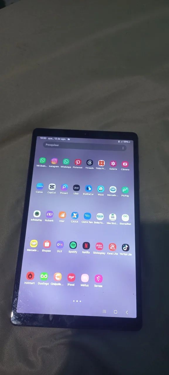 Tablet Samsung lite 7 semi novo na cor grafite 