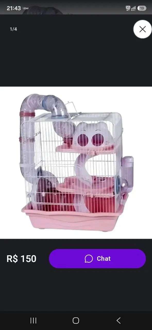 Gaiola Hamster rosa 