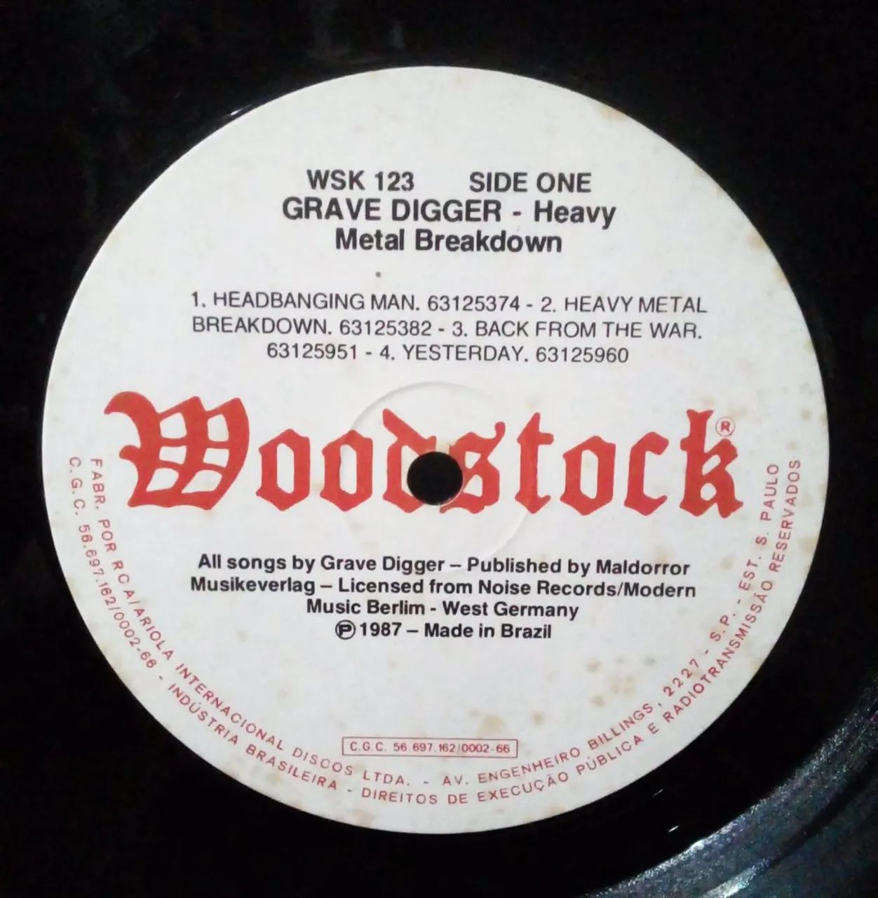 Grave Digger - Heavy Metal Breakdown LP 1987 original de época