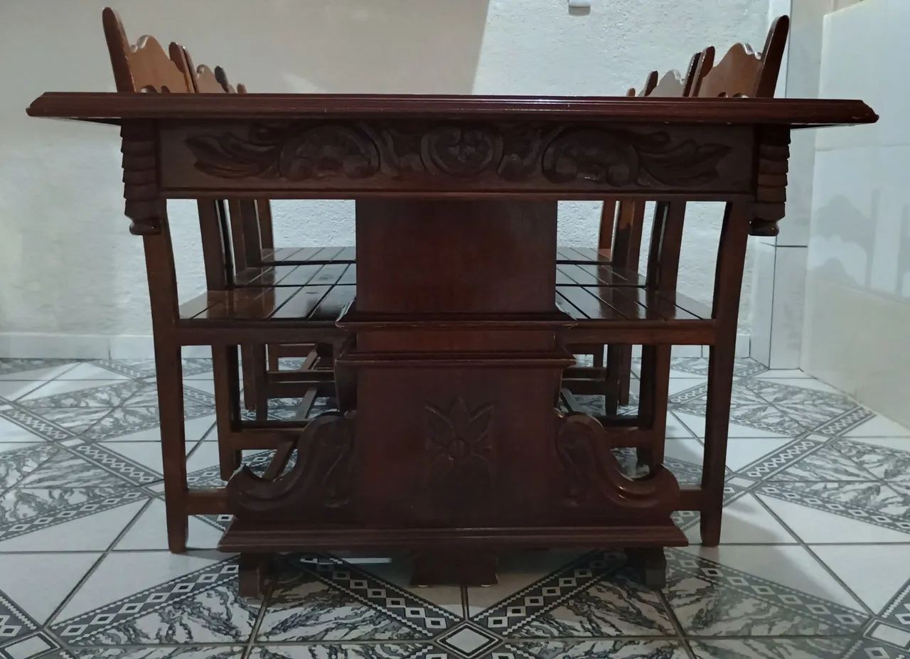 Mesa De Jantar Colonial Vintage - 6 Cadeiras - Foto 2