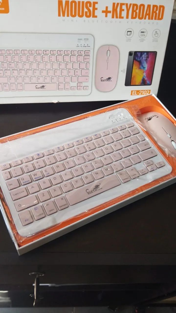 teclado sem fio com mouse