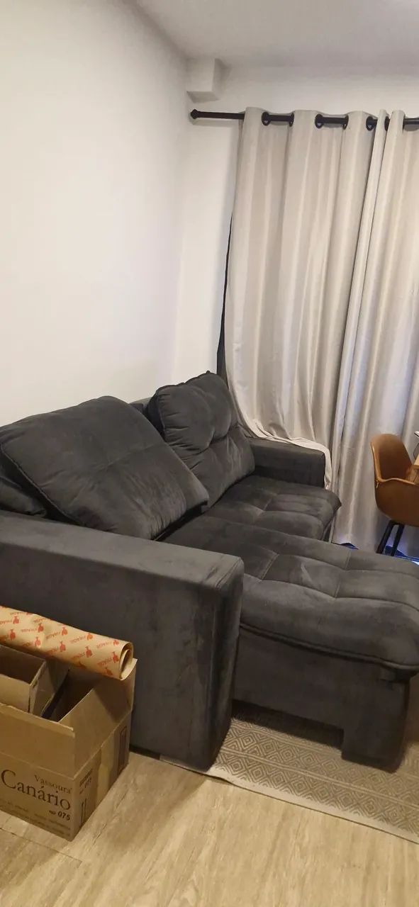 Sofá reclinável cinza - Foto 2