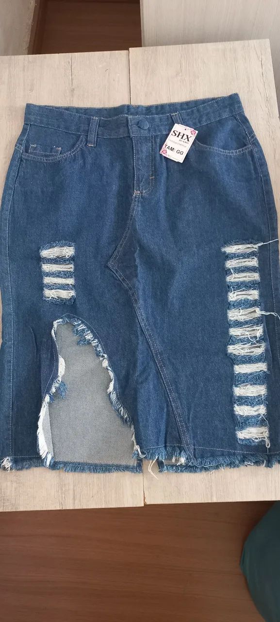 Duas saias jeans tam GG novas - Foto 3