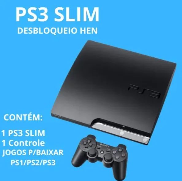 ? PS3 Slim desbloqueado com HEN ? completinho e pronto pra jogar - Foto 2