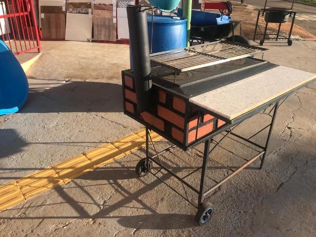 Fogão Caipira a Lenha Com e Sem forno, 3 bocas, Com e Sem Aba Granito - Foto 5